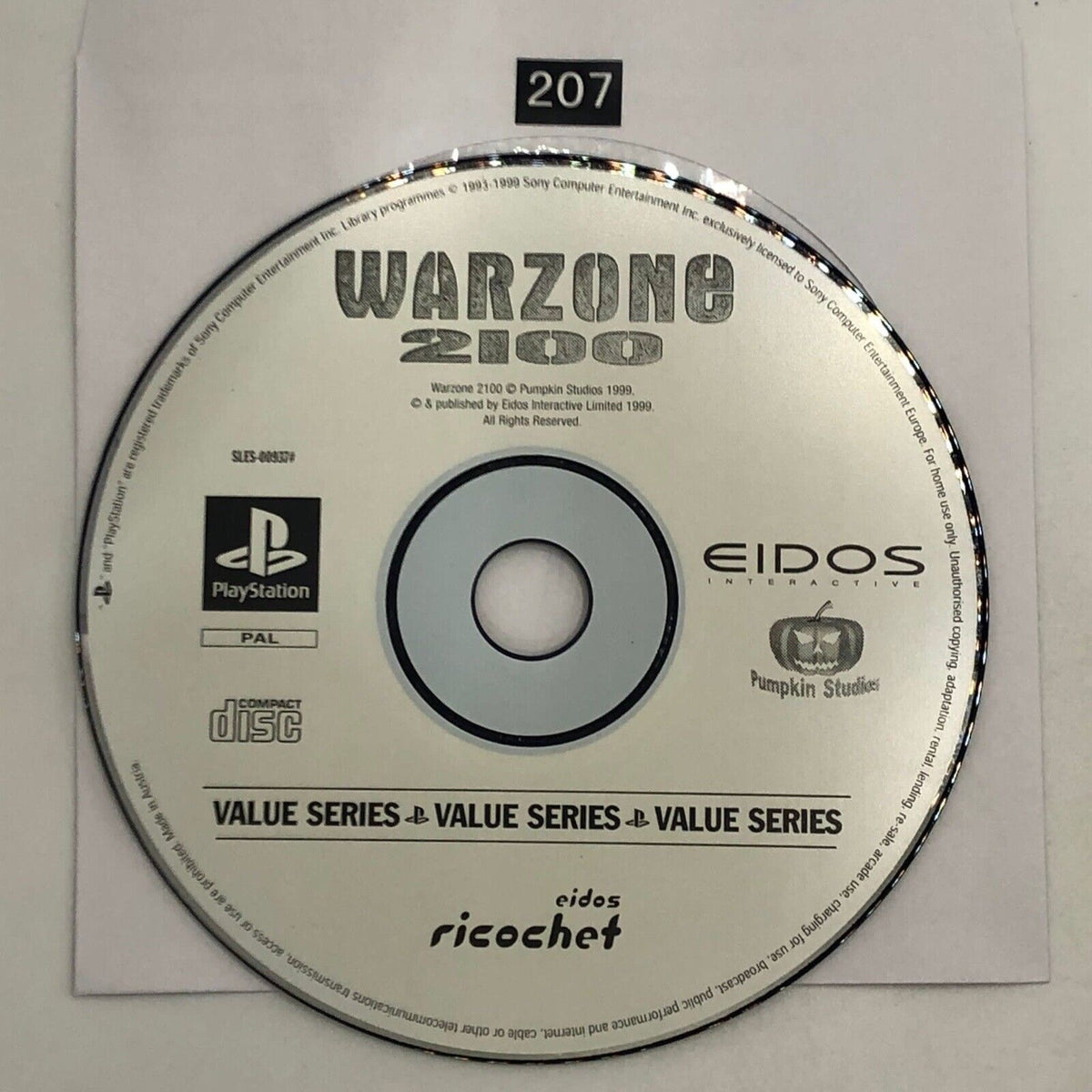 Warzone 2100 PS1 Game Disc - oz207