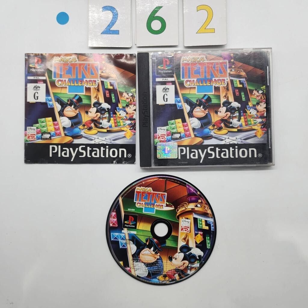 Magical Tetris Challenge PS1 Game + Manual PAL