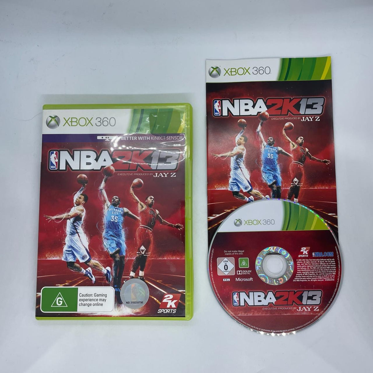 NBA 2k13 2013 Xbox 360 game + Manual PAL