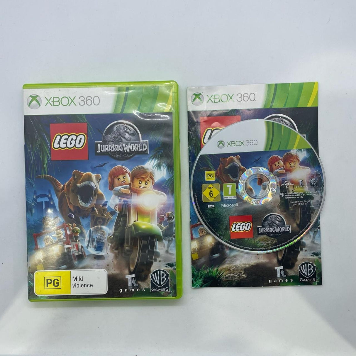 Lego Jurassic World Xbox 360 Game + Manual PAL