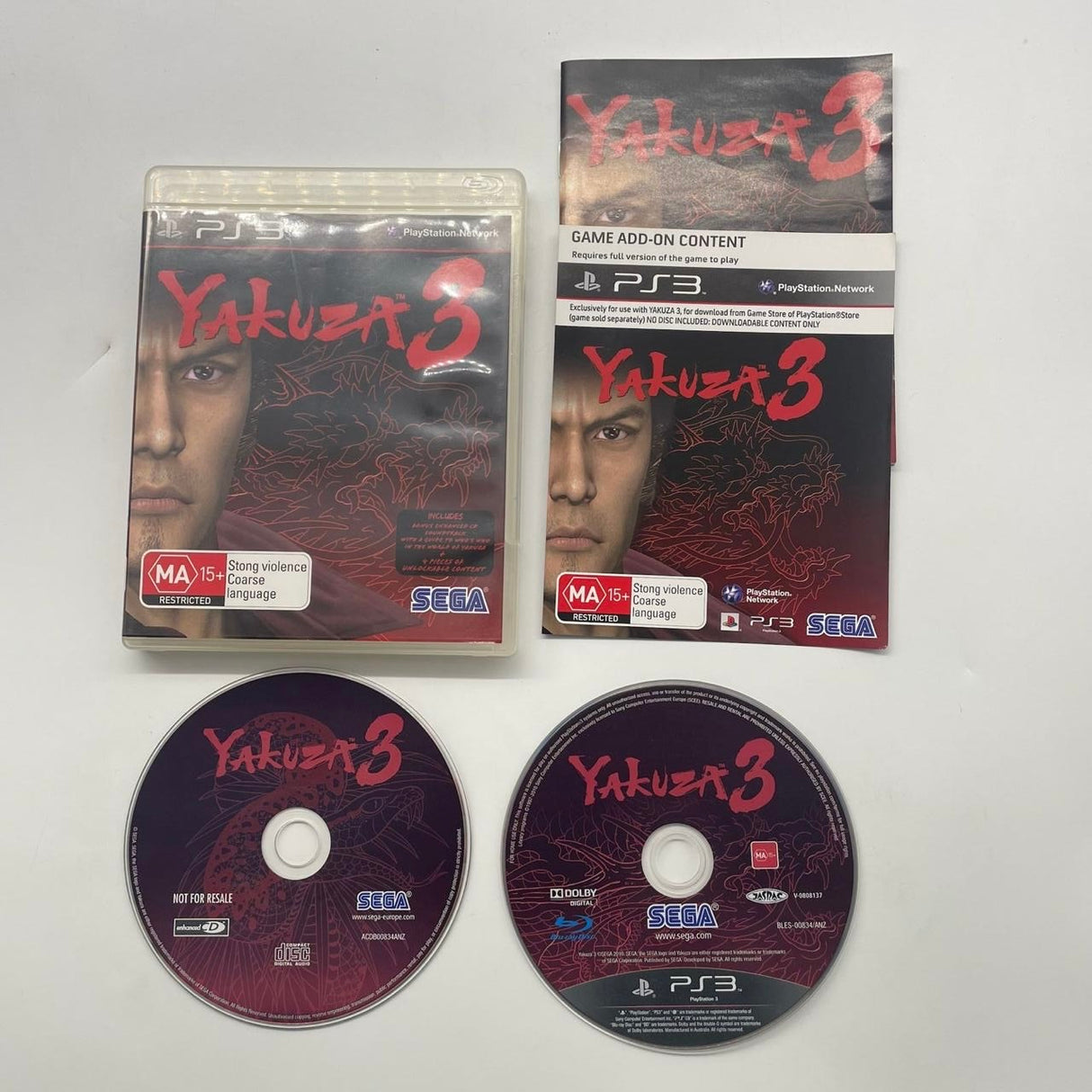 Yakuza 3 PS3 Playstation 3 Game + Manual PAL