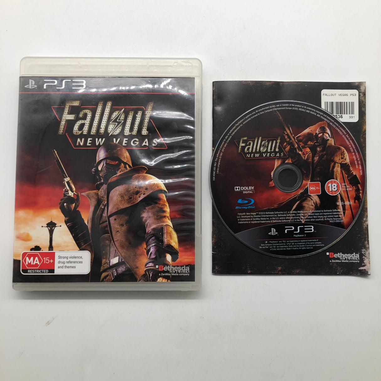 Fallout New Vegas PS3 Playstation 3 Game + Manual 25AU4