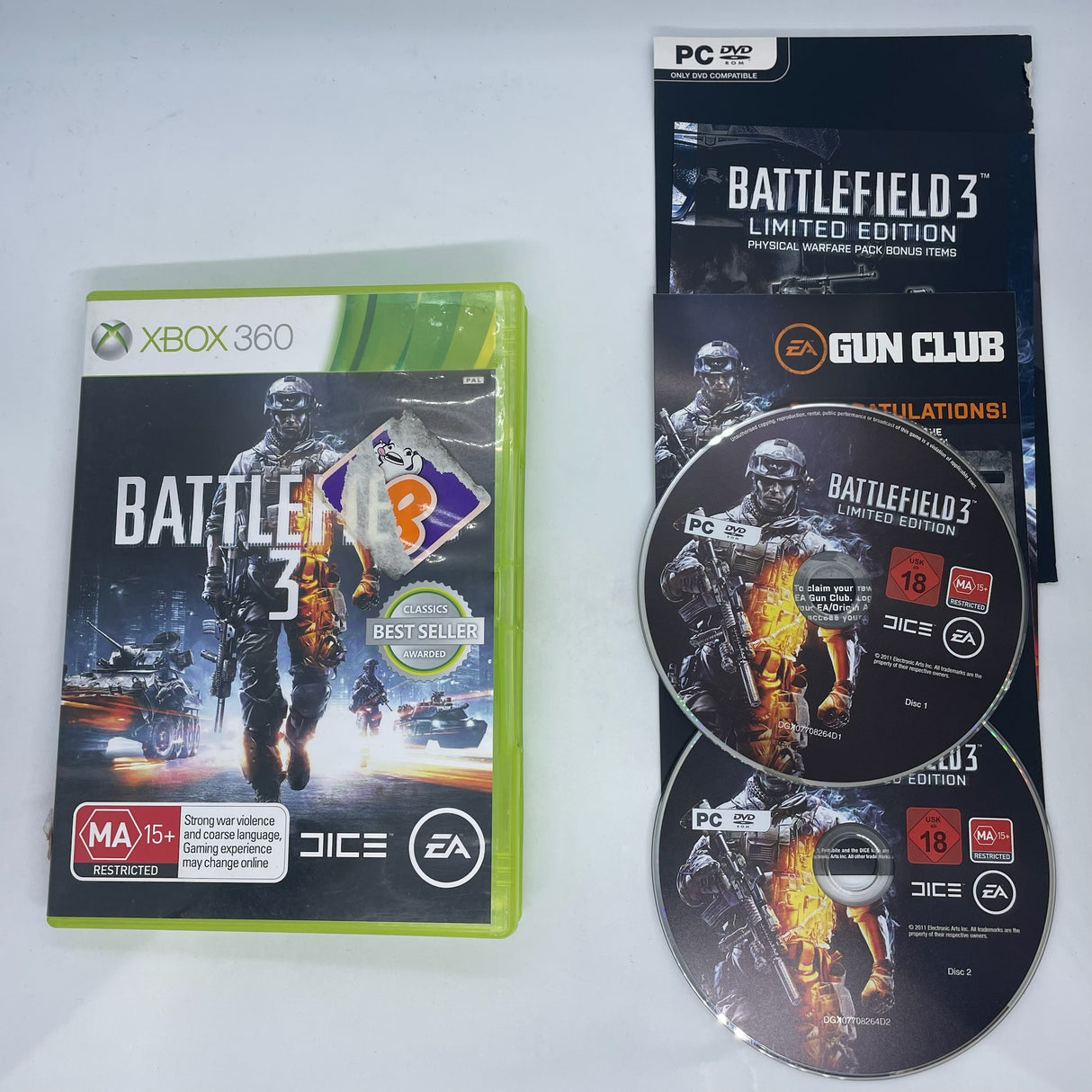 Battlefield 3 III Xbox 360 Game + Manual PAL