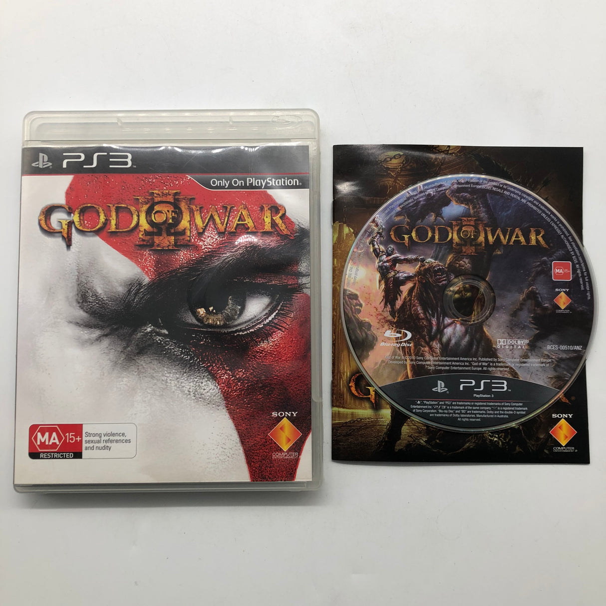 God of War 3 PS3 Playstation 3 Game + Manual PAL 25AU4