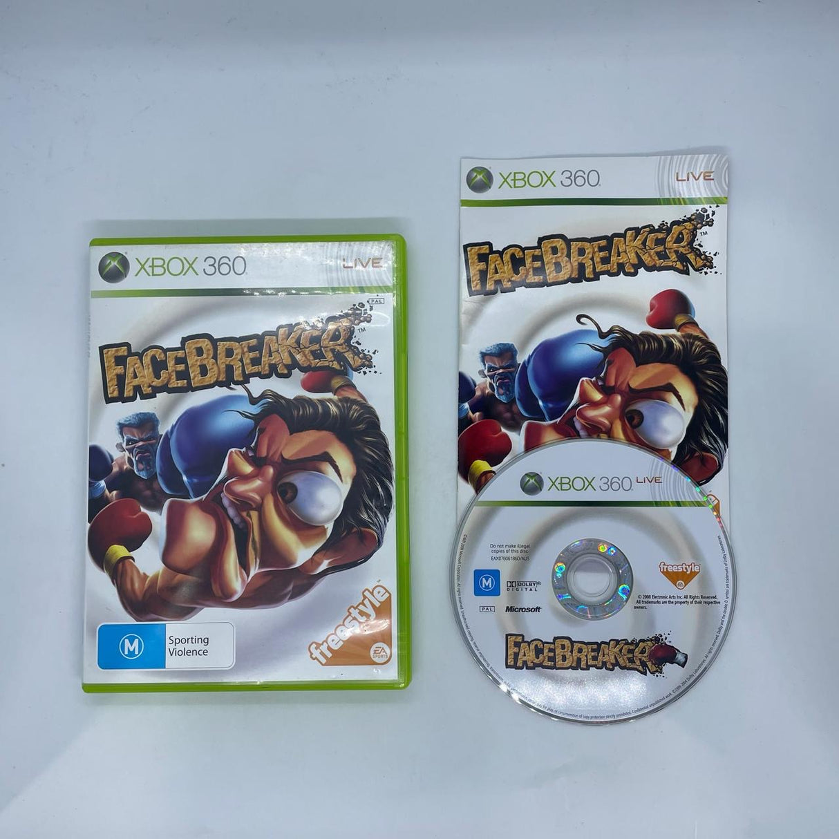 Facebreaker Xbox 360 Game + Manual PAL