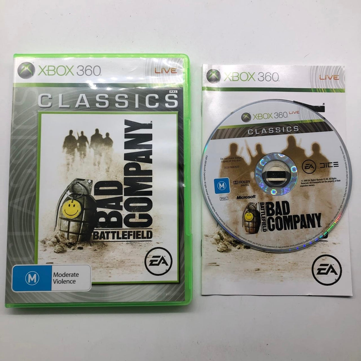 Battlefield Bad Company Xbox 360 Game + Manual PAL