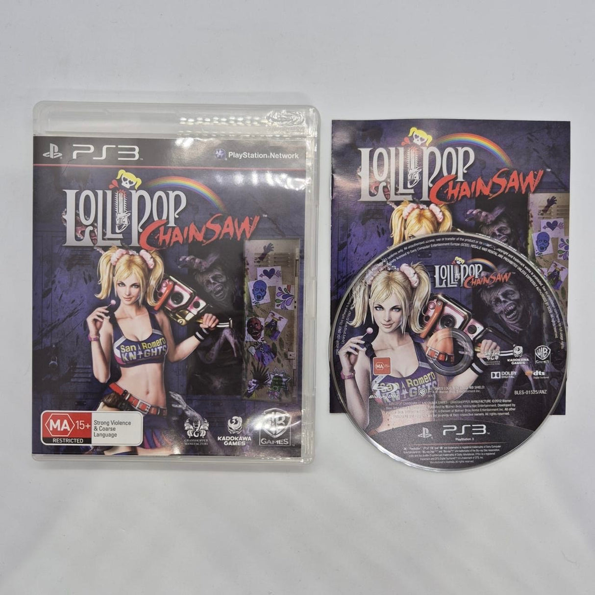 Lollipop Chainsaw PS3 Playstation 3 Game + Manual