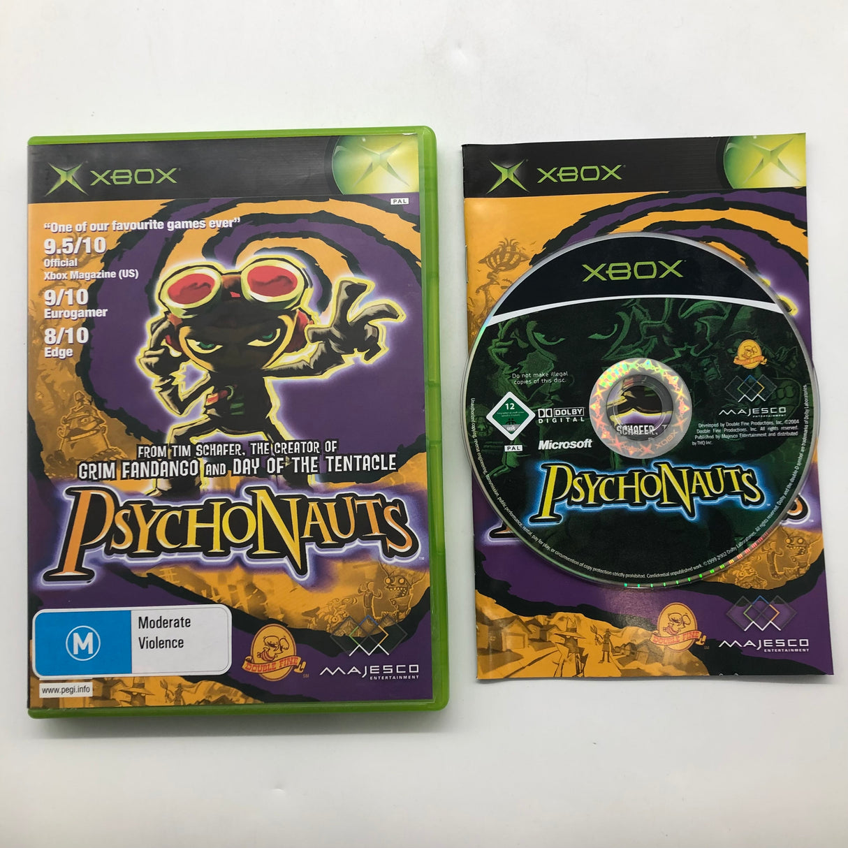 Psychonauts Xbox Original Game + Manual PAL