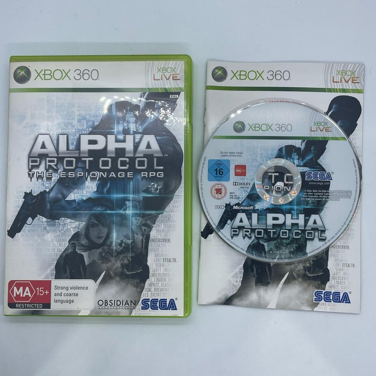 Alpha Protocol The Espionage RPG Xbox 360 Game + Manual PAL