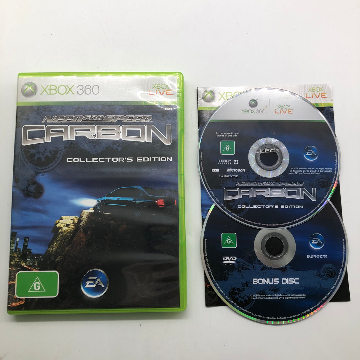 Need For Speed Carbon Collectors Edition Xbox 360 Game + Manual PAL 25AU4