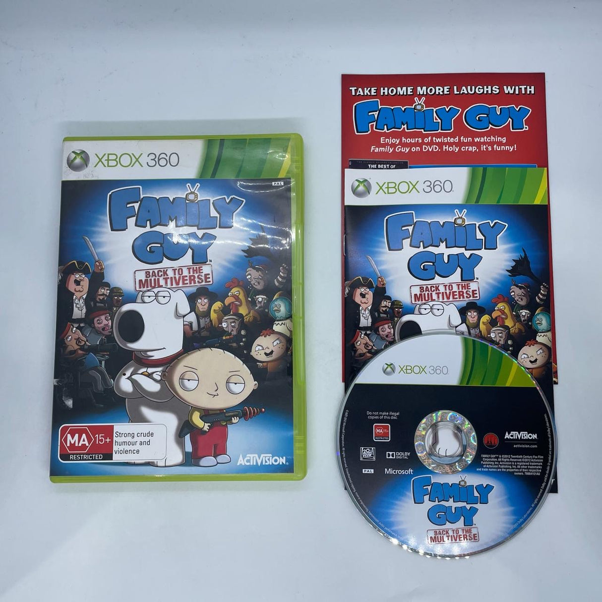 Family Guy Back To The Multiverse Xbox 360 Game + Manual PAL