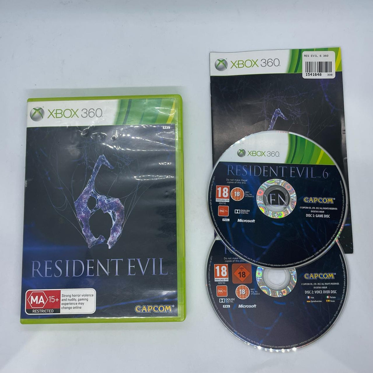 Resident Evil 6 Xbox 360 Game + Manual PAL