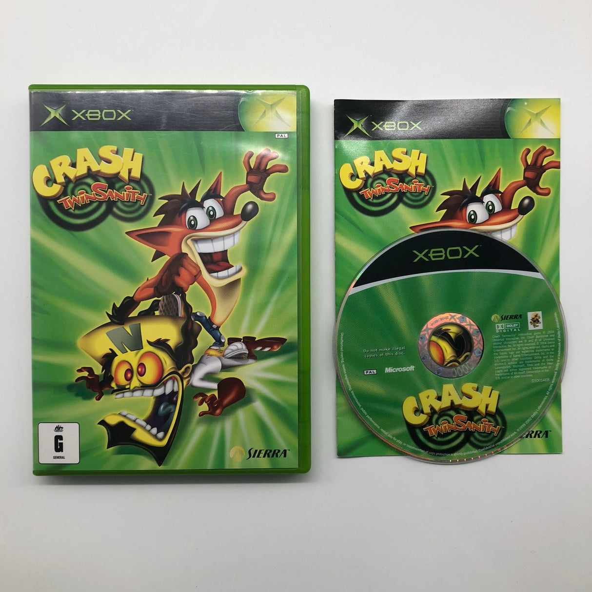 Crash Twinsanity Xbox Original Game + Manual PAL