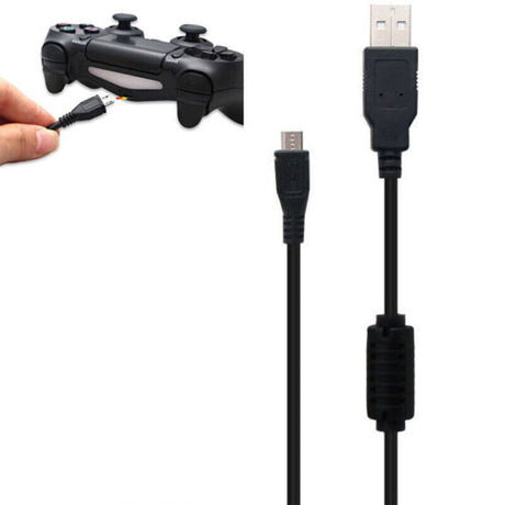 PS4 Controller Charger Cable 1.8m/6ft Micro USB Data Charging Cord Playstation 4