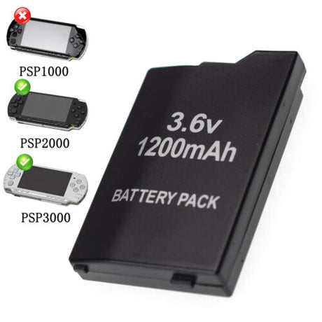 Rechargeable Battery for Sony PSP Slim -2000/3000 2002 PSP-3002 New 3.6V 1800mAh