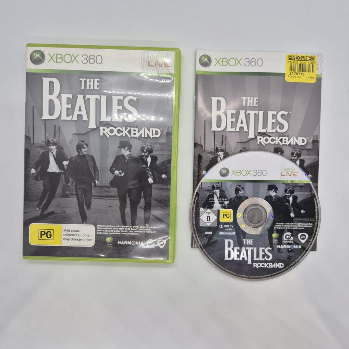 The Beatles Rockband Xbox 360 Game + Manual PAL