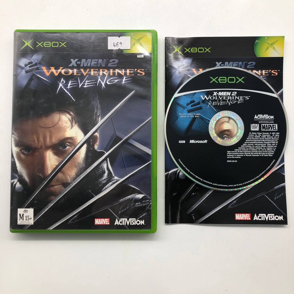 X-Men 2 Wolverines Revenge Xbox Original Game + Manual PAL