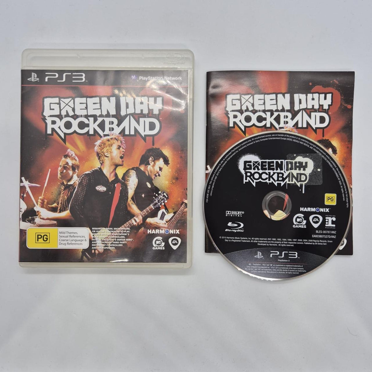 Green Day Rock Band PS3 Playstation 3 Game + Manual