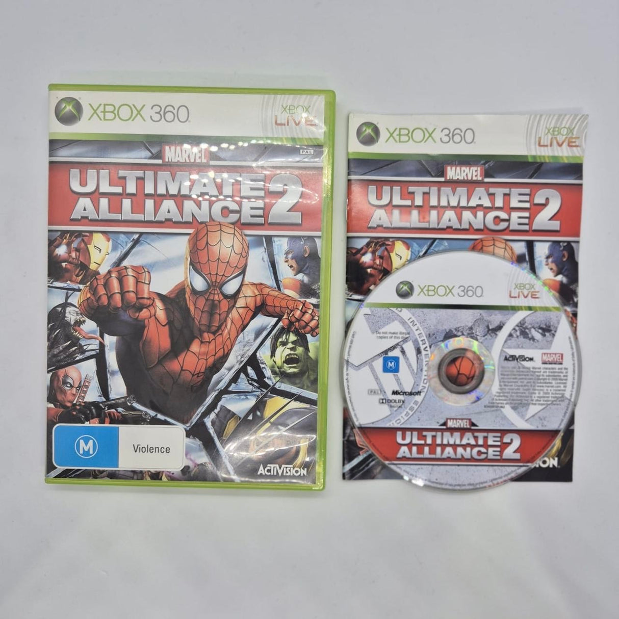 Marvel Ultimate Alliance 2 Xbox 360 Game + Manual PAL