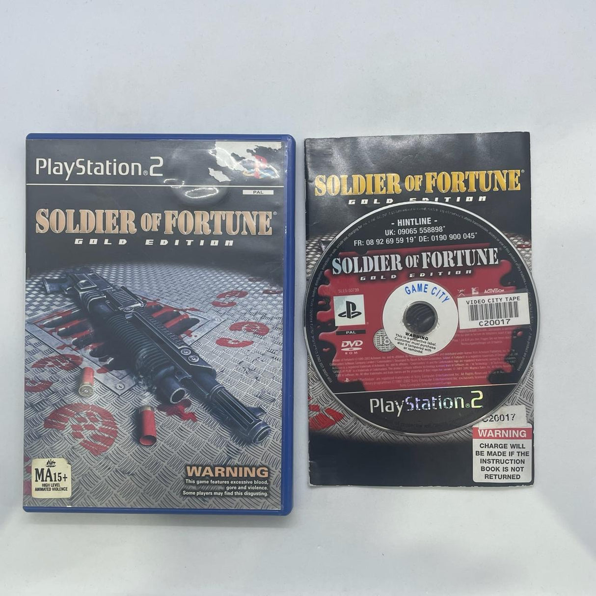 Soldier Of Fortune Gold Edition PS2 Playstation 2 Game + Manual PAL