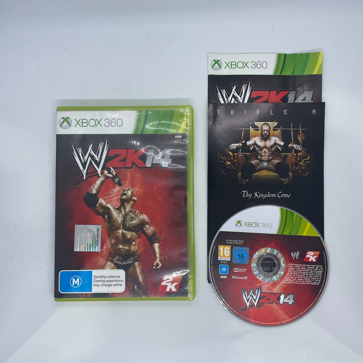 WWE 2K14 Xbox 360 Game + Manual PAL