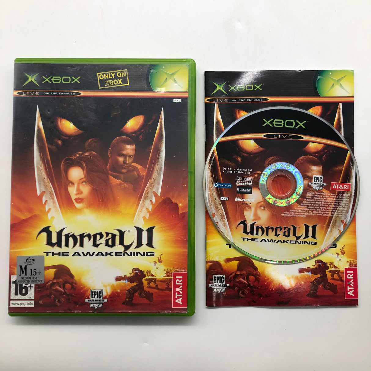 Unreal II 2 The Awakening Xbox Original Game + Manual PAL