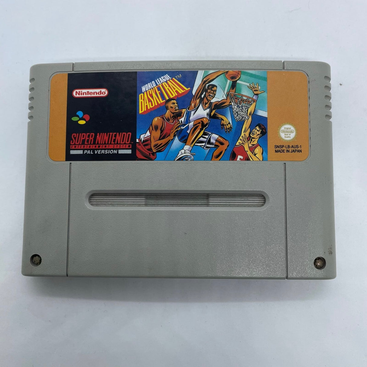 World League Basket Ball Super Nintendo SNES Cartridge PAL