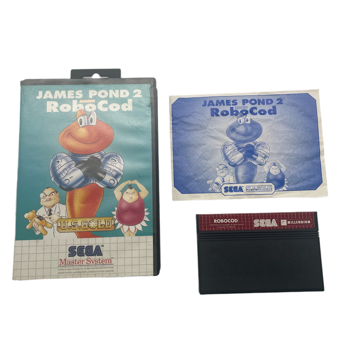 James Pond 2 Codename RoboCod Sega Master System Game + Manual PAL