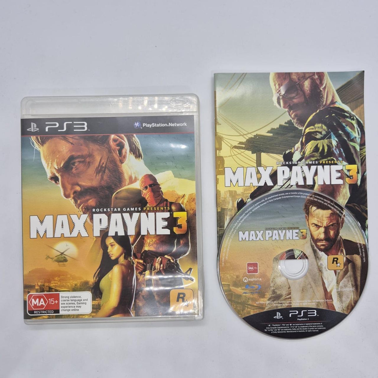 Max Payne 3 PS3 Playstation 3 Game + Manual