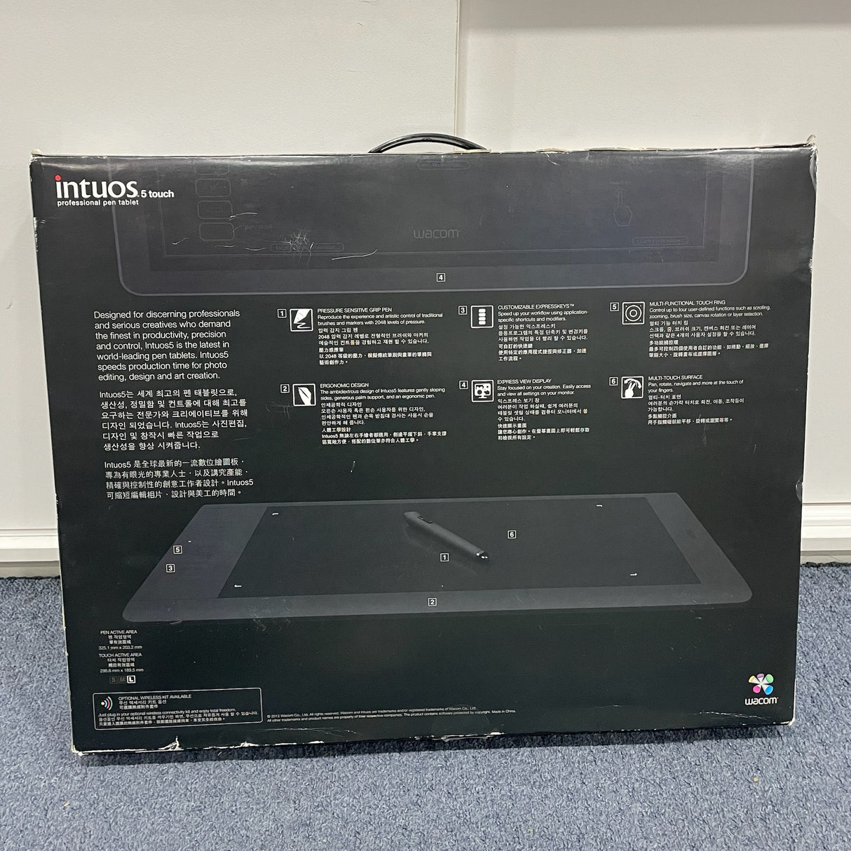 Wacom Intuos Pro Large  PTH-860 Professional Creative 5 Touch Tablet Includes Pen