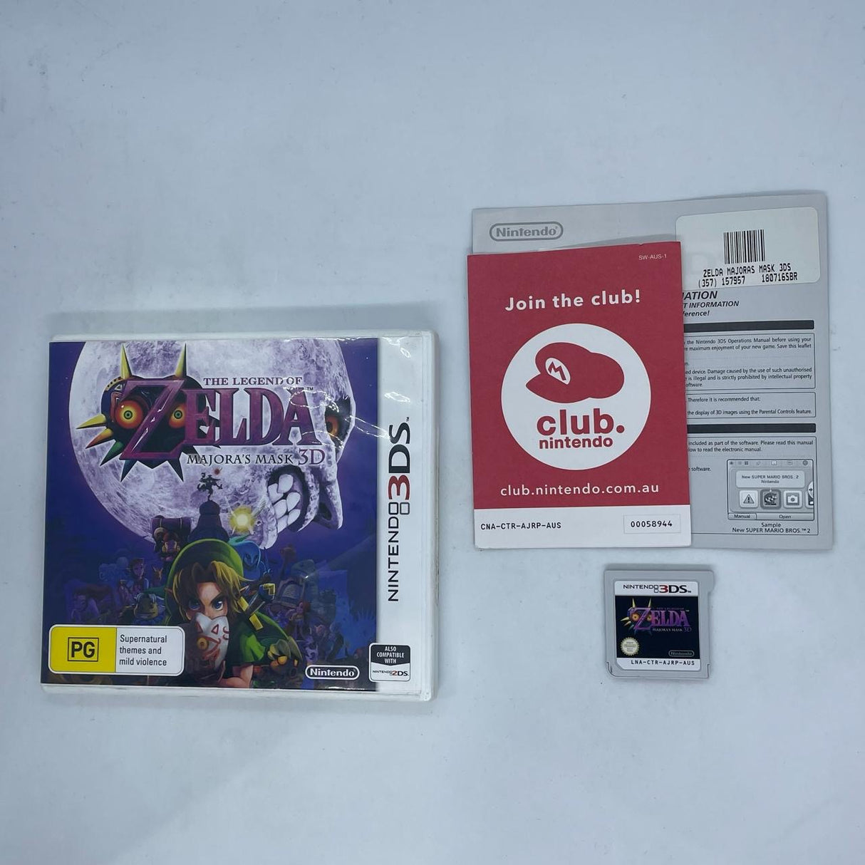 The Legend of Zelda Majora's Mask 3D Nintendo 3DS Game + Manual PAL