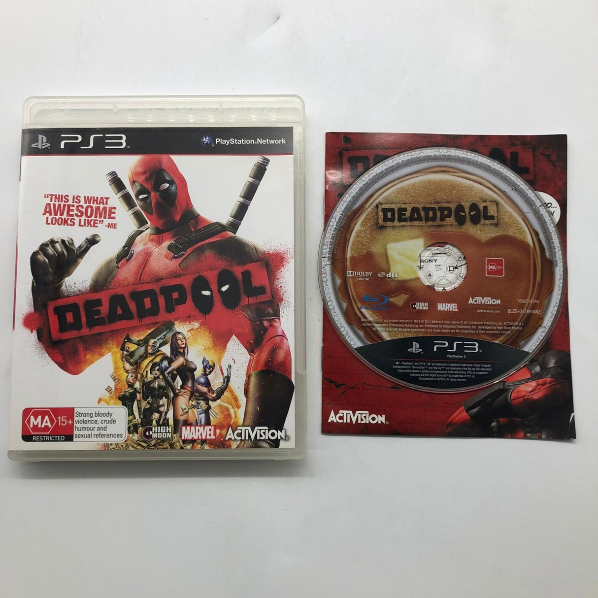 Marvel DeadPool PS3 Playstation 3 Game + Manual