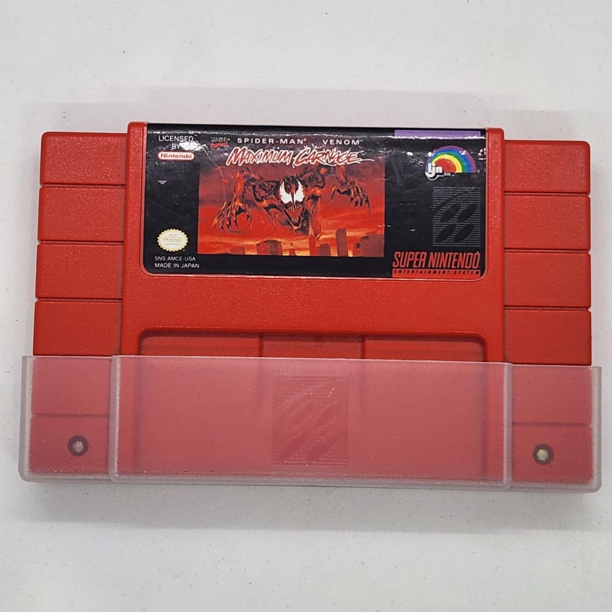 Spiderman Venom Maximum Carnage Super Nintendo SNES Game NTSC U/C