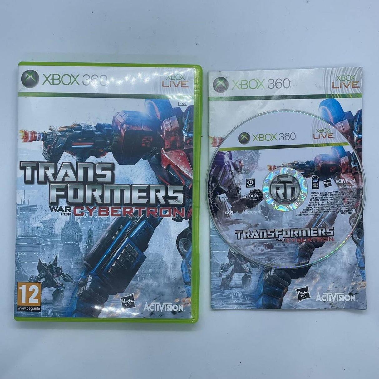 Transformers War of Cybertron Xbox 360 Game + Manual PAL