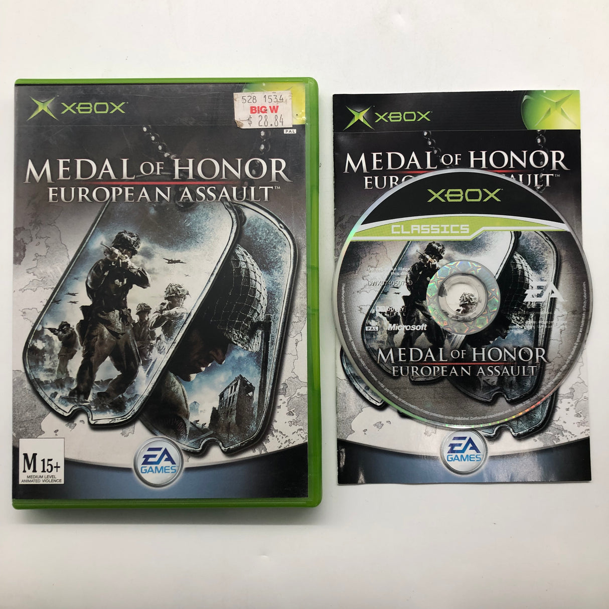 Medal Of Honor European Assault Xbox Original Game + Manual PAL