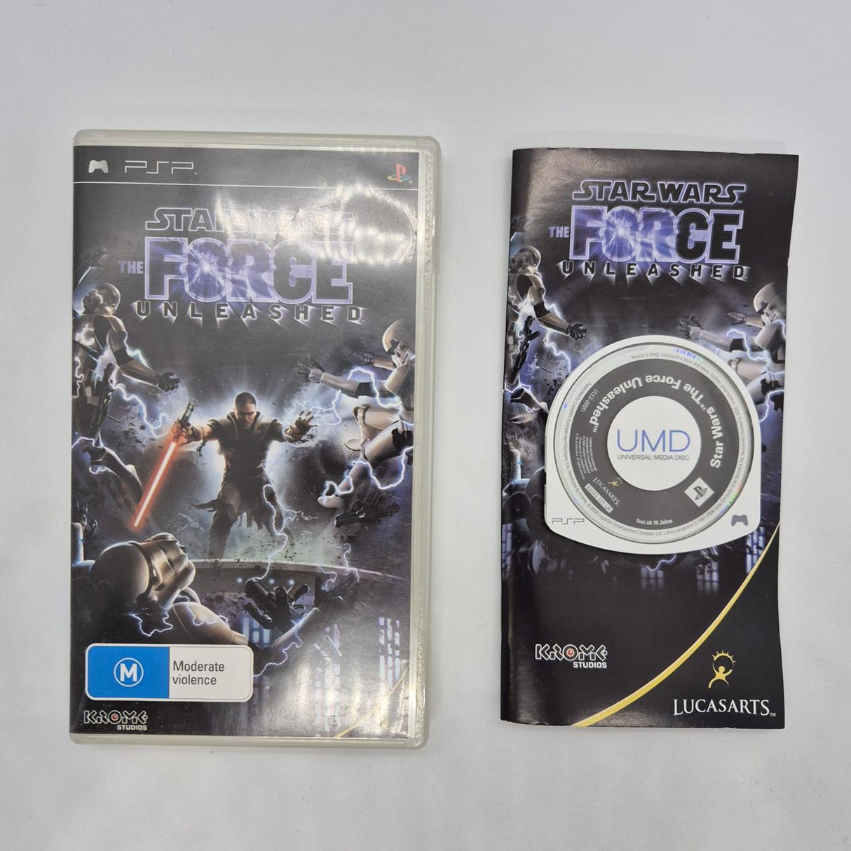 Star Wars The Force Unleashed PSP Playstation Portable Game + Manual