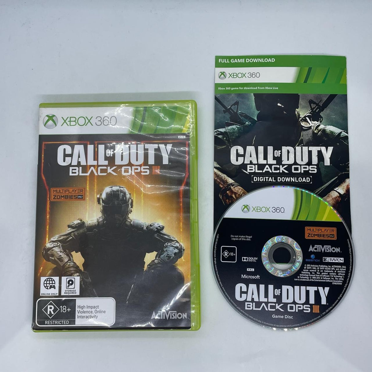 Call Of Duty Black Ops III Xbox 360 Game + Manual PAL