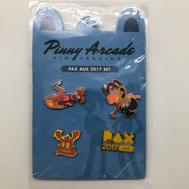 Pinny Arcade Pax Aus 2017 Pin Set Sealed 28A4 - Trippy Trades 