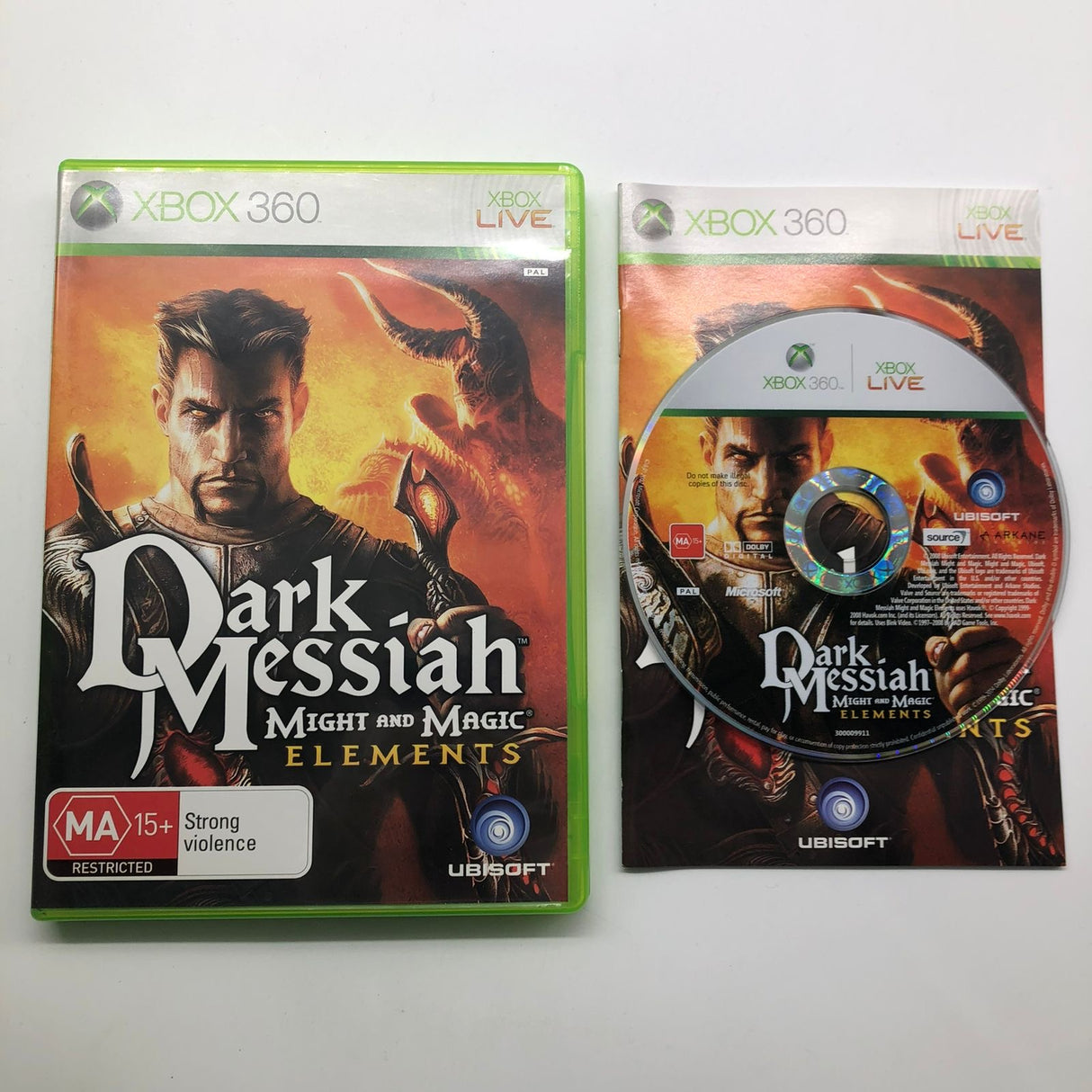 Dark Messiah of Might and Magic: Elements Xbox 360 Game + Manual PAL