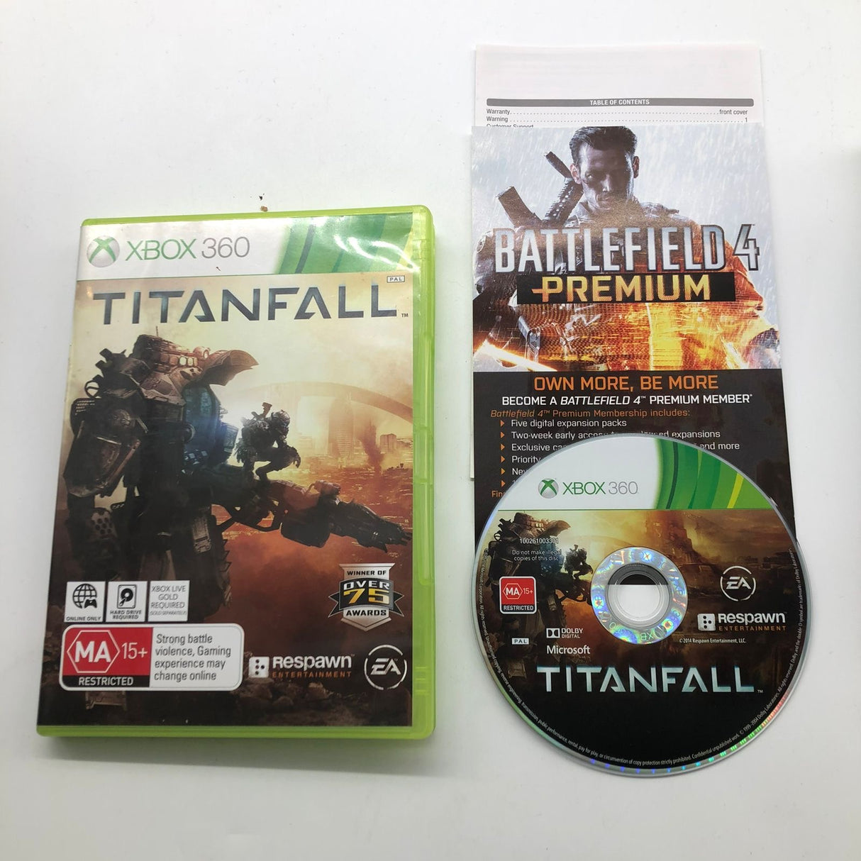 Titanfall Xbox 360 Game PAL + Manual