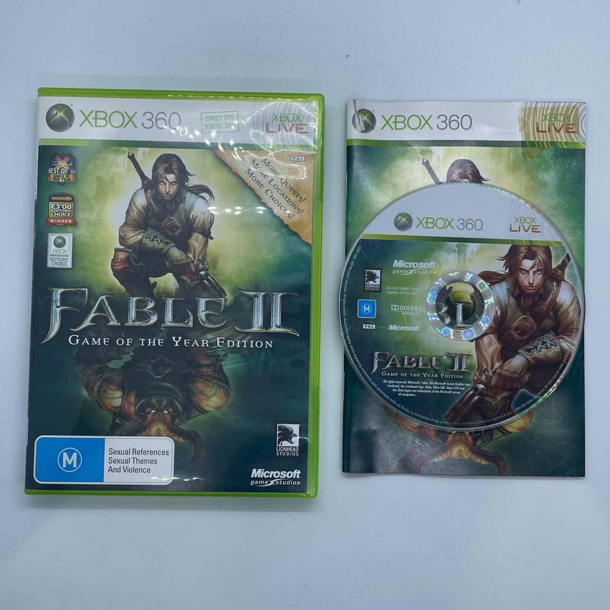 Fable II 2 Game Of The Year Edition Xbox 360 Game + Manual PAL