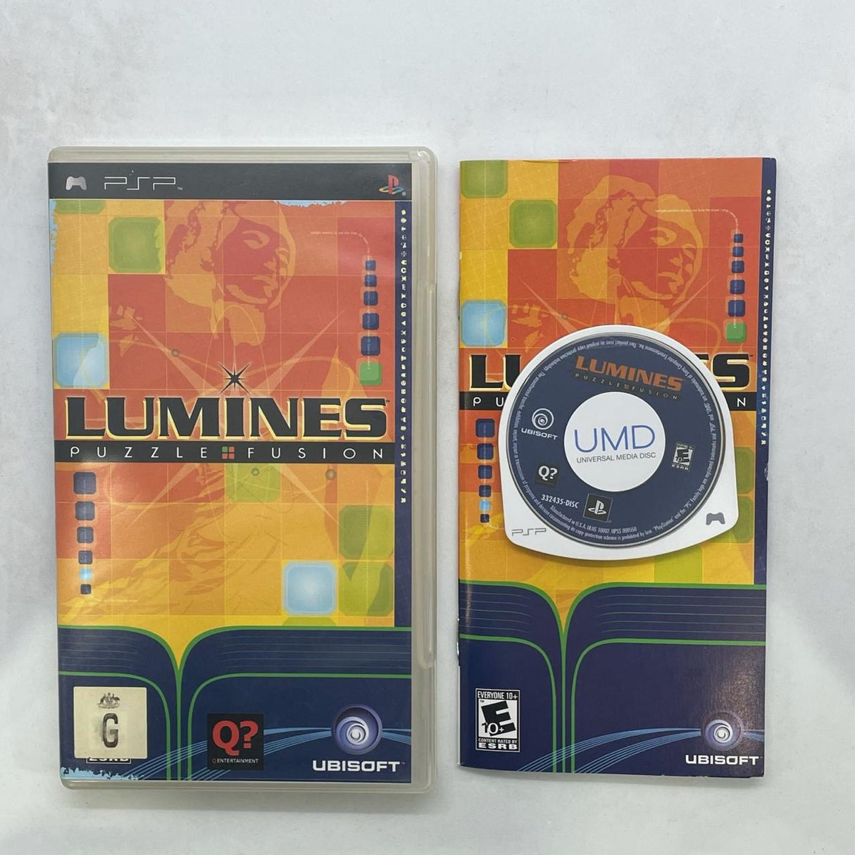 Lumines Puzzle Fusion PSP Playstation Portable Game + Manual