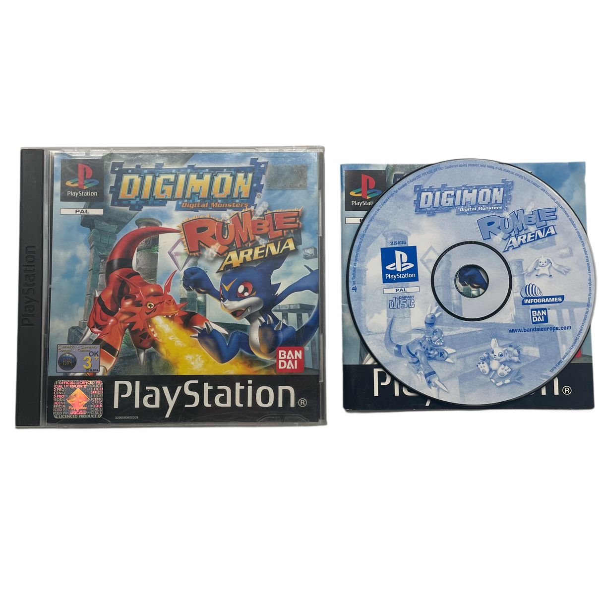 Digimon Digital Monsters Rumble Arena PlayStation 1 PS1 Game + Manual PAL