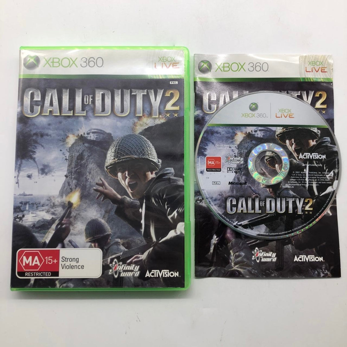 Call of Duty 2 Xbox 360 Game + Manual PAL