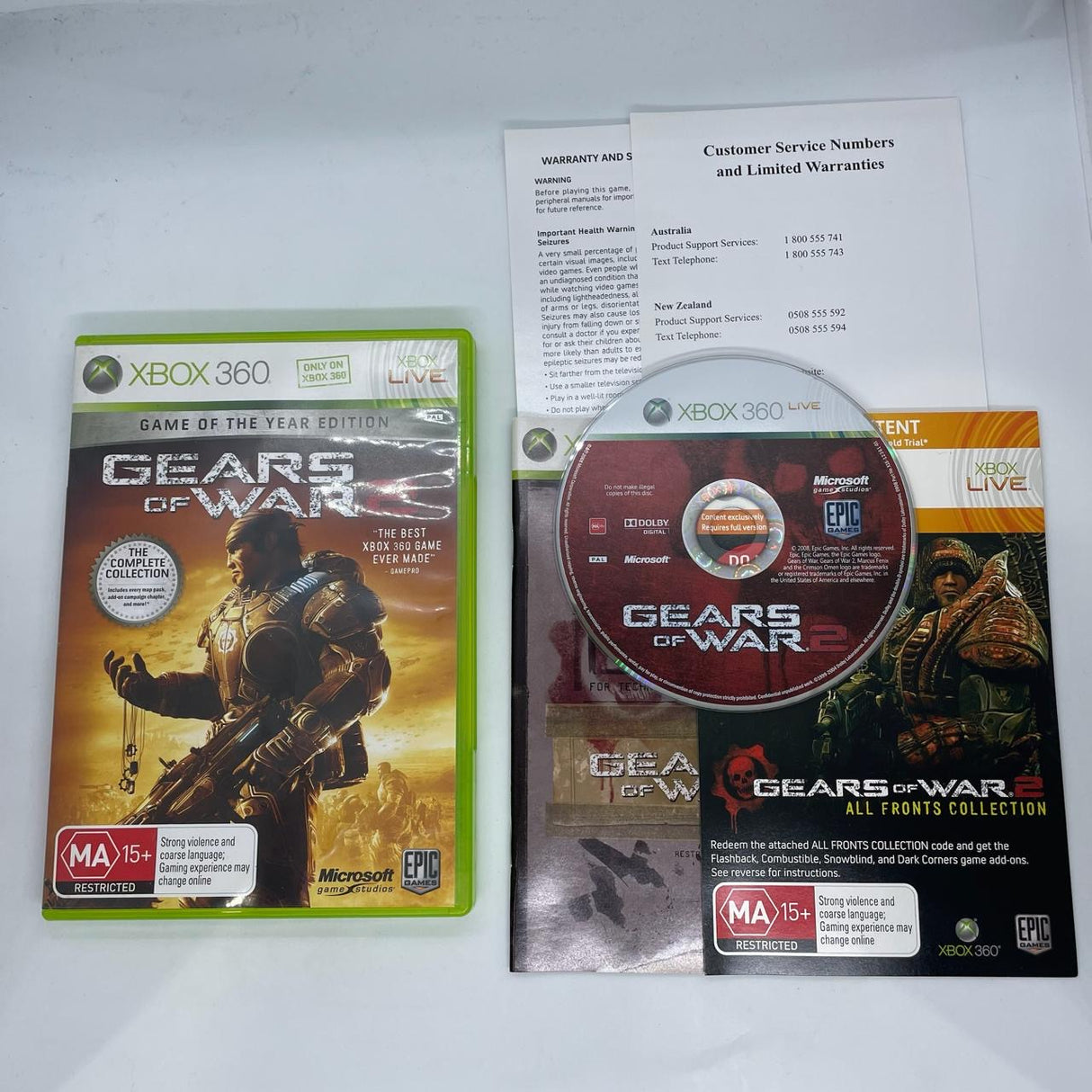 Gears of War 2 Game of the Year Edition Xbox 360 Game + Manual PAL