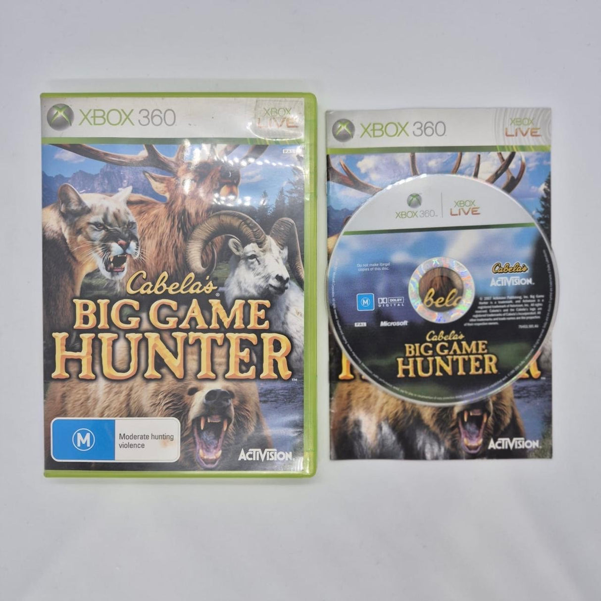 Cabela's Big Game Hunter Xbox 360 Game + Manual PAL