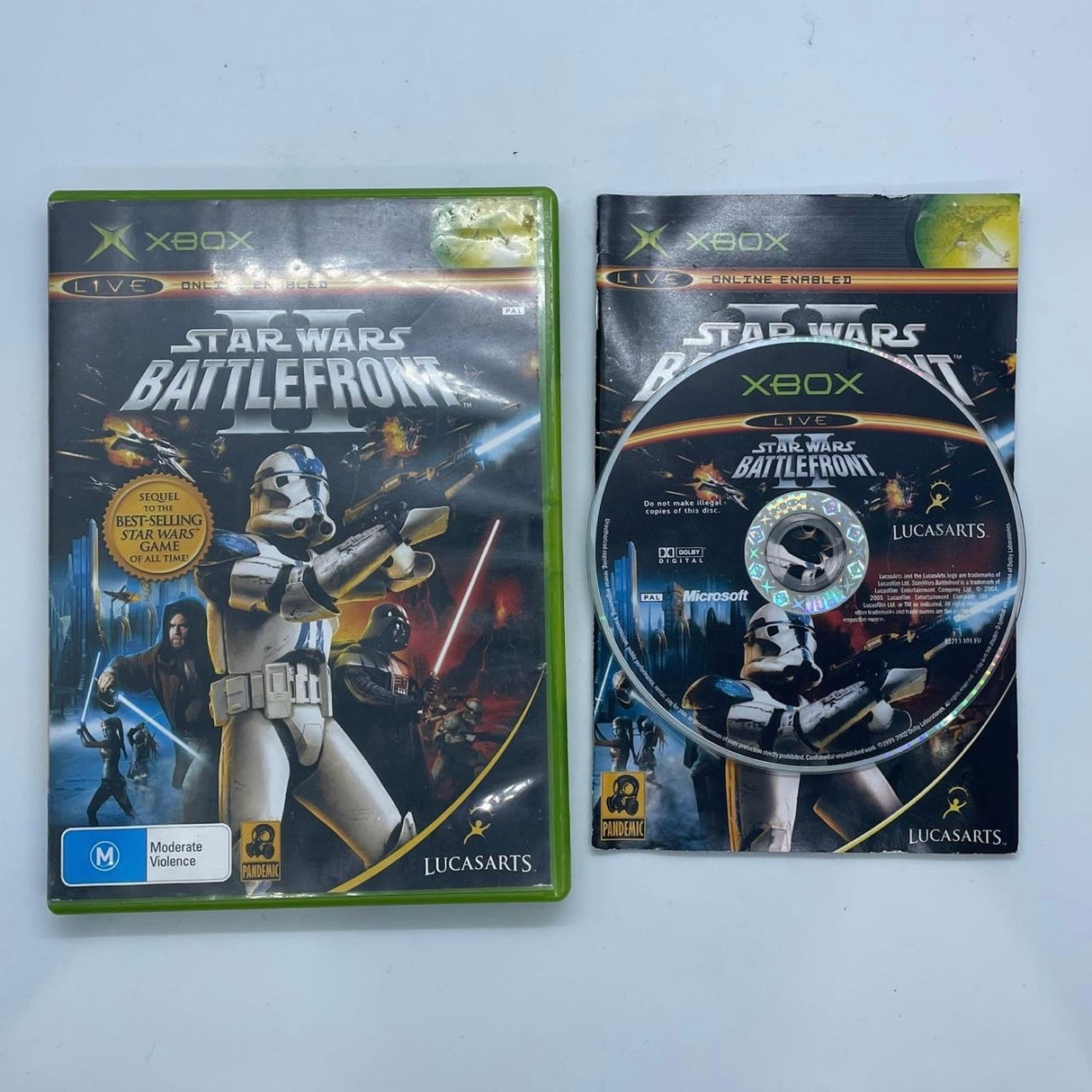 Star Wars Battlefront 2 Xbox Original Game + Manual PAL