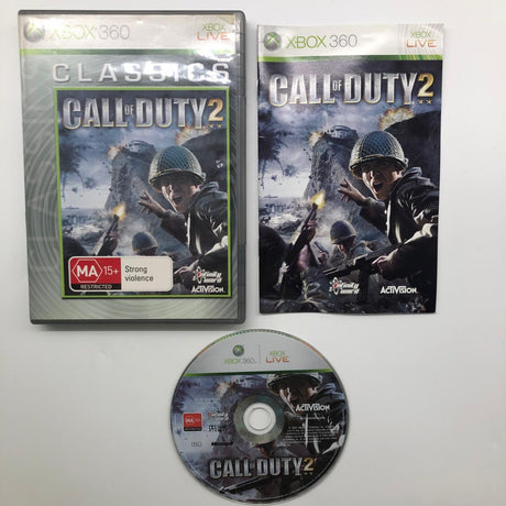 Call of Duty 2 Xbox 360 Game + Manual PAL 28A4 - Trippy Trades 