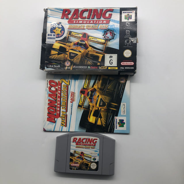 Racing simulation Monaco Grand Prix Nintendo 64 N64 Game Boxed Complete PAL 28A4 - Trippy Trades 