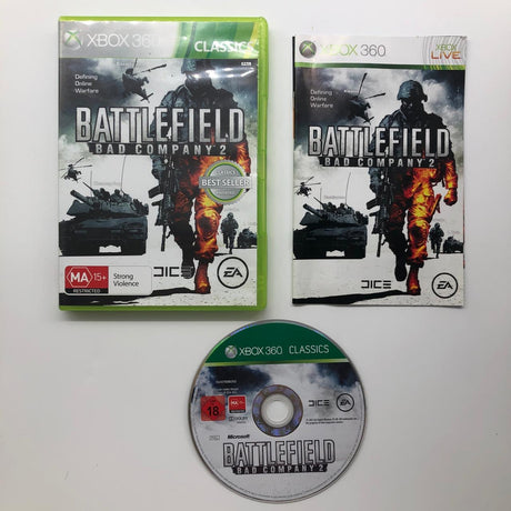 Battlefield Bad Company 2 Xbox 360 Game + Manual PAL 28A4 - Trippy Trades 